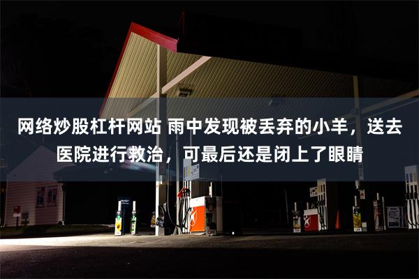 网络炒股杠杆网站 雨中发现被丢弃的小羊，送去医院进行救治，可最后还是闭上了眼睛