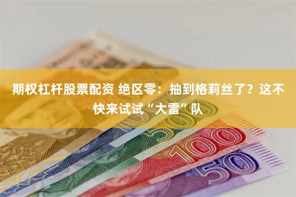 期权杠杆股票配资 绝区零：抽到格莉丝了？这不快来试试“大雷”队