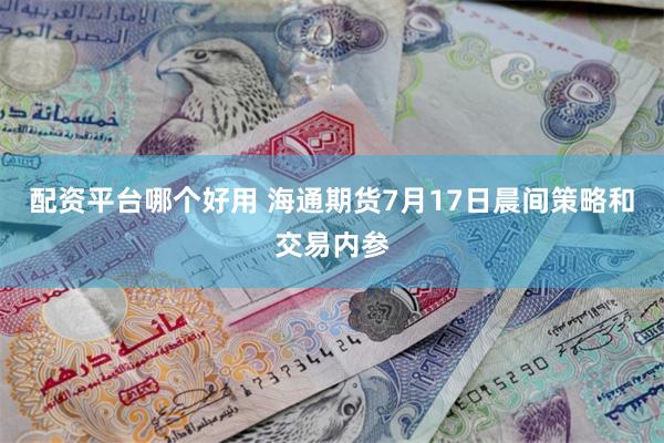 配资平台哪个好用 海通期货7月17日晨间策略和交易内参